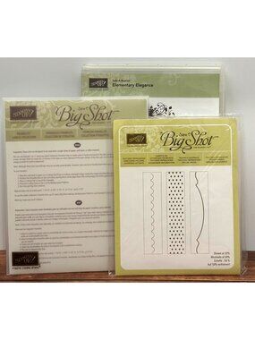 STAMPIN UP 125598 LABEL DIES, 125122 ELEGANT STAMPS, & 125601 ADOR ACCENT EMBOSS